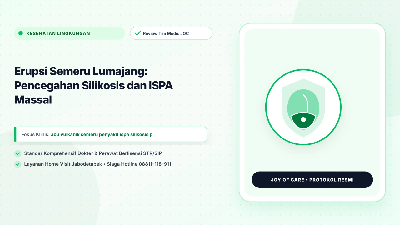 Erupsi Semeru Lumajang: Pencegahan Silikosis dan ISPA Massal - Layanan Homecare Medis Joy of Care