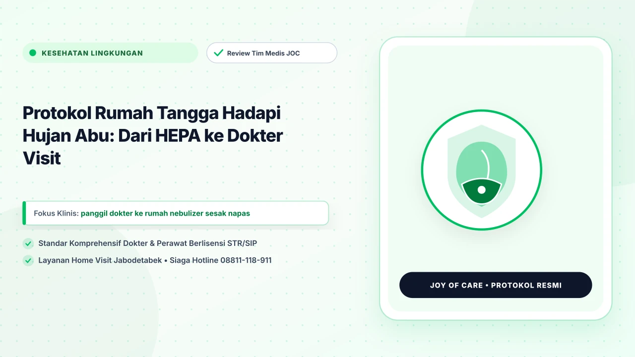 Protokol Rumah Tangga Hadapi Hujan Abu: Dari HEPA ke Dokter Visit