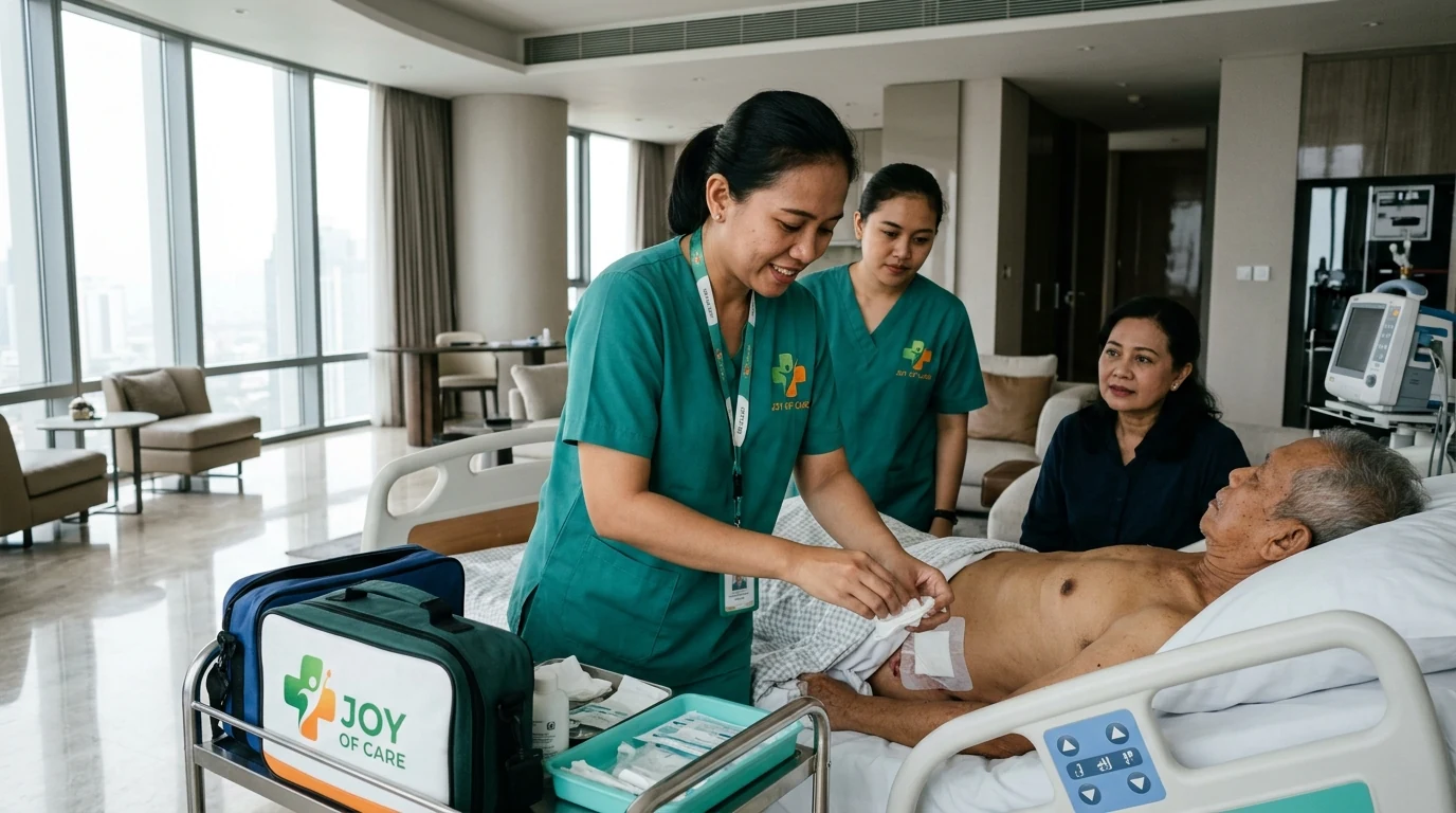 Tata Laksana Ulkus Dekubitus Stadium 3 dan 4 di Rumah - Layanan Homecare Medis Joy of Care Jabodetabek