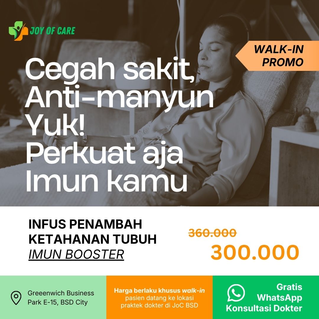 Infus Imun Booster Multivitamin Ketahanan Tubuh Joy of Care BSD City